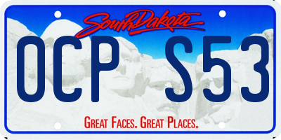 SD license plate 0CPS53