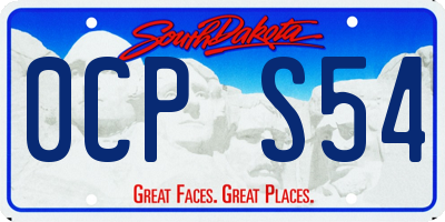 SD license plate 0CPS54