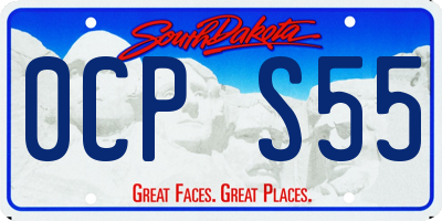 SD license plate 0CPS55