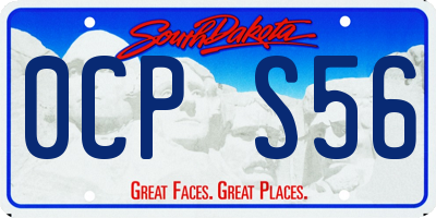SD license plate 0CPS56