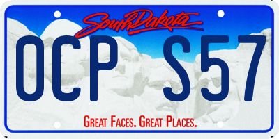 SD license plate 0CPS57