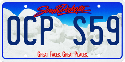 SD license plate 0CPS59