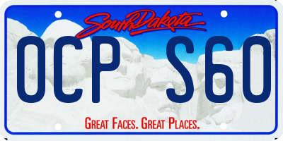 SD license plate 0CPS60