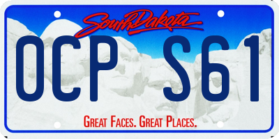 SD license plate 0CPS61