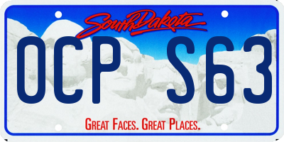 SD license plate 0CPS63