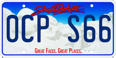 SD license plate 0CPS66