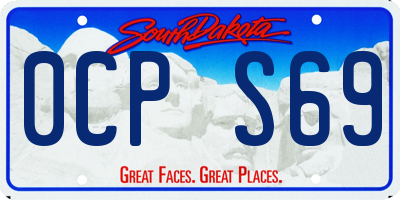 SD license plate 0CPS69