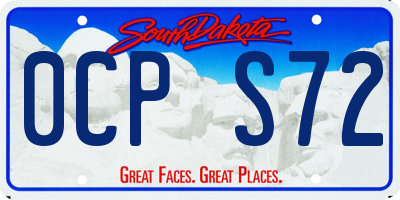 SD license plate 0CPS72