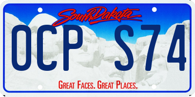 SD license plate 0CPS74
