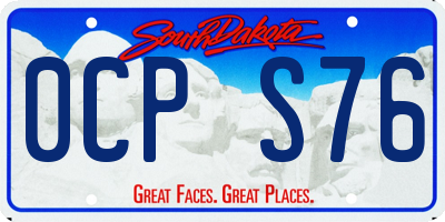 SD license plate 0CPS76