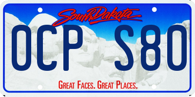 SD license plate 0CPS80
