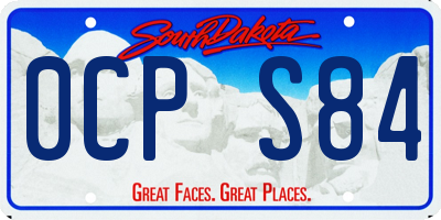 SD license plate 0CPS84
