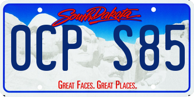 SD license plate 0CPS85