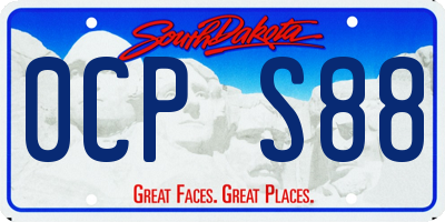 SD license plate 0CPS88