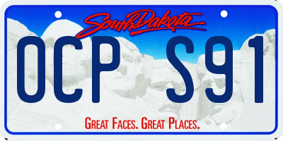 SD license plate 0CPS91