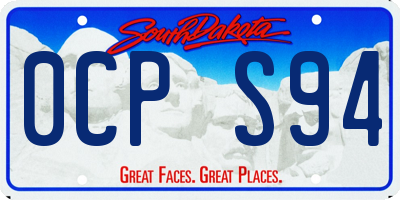 SD license plate 0CPS94