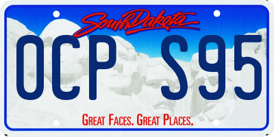 SD license plate 0CPS95