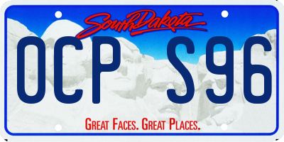 SD license plate 0CPS96
