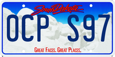 SD license plate 0CPS97