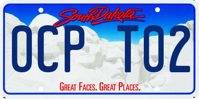 SD license plate 0CPT02