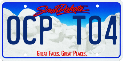 SD license plate 0CPT04
