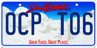 SD license plate 0CPT06