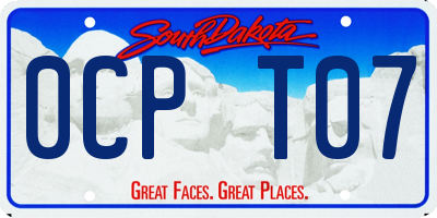 SD license plate 0CPT07