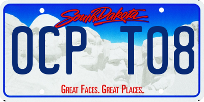 SD license plate 0CPT08