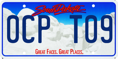 SD license plate 0CPT09
