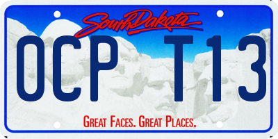 SD license plate 0CPT13