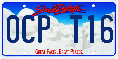 SD license plate 0CPT16