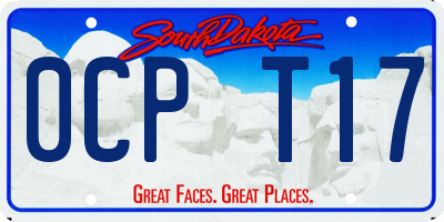 SD license plate 0CPT17