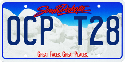SD license plate 0CPT28
