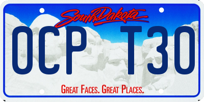 SD license plate 0CPT30
