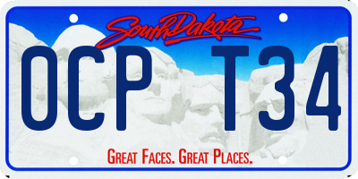 SD license plate 0CPT34