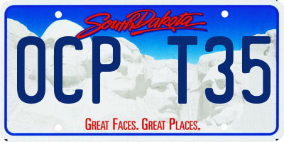 SD license plate 0CPT35
