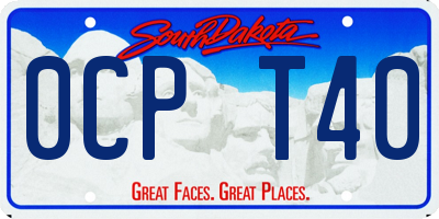 SD license plate 0CPT40