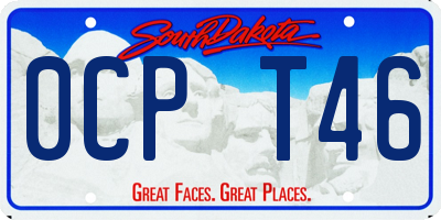 SD license plate 0CPT46
