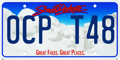 SD license plate 0CPT48