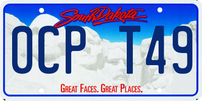SD license plate 0CPT49