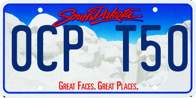 SD license plate 0CPT50
