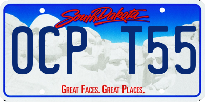 SD license plate 0CPT55