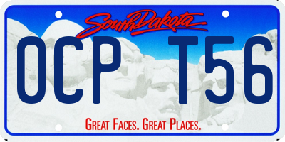 SD license plate 0CPT56