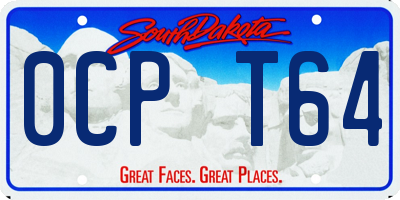 SD license plate 0CPT64
