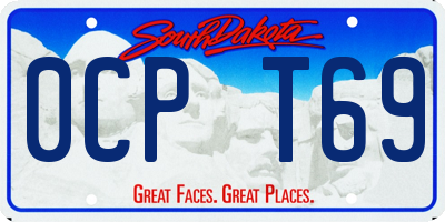 SD license plate 0CPT69