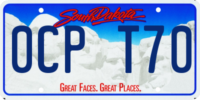 SD license plate 0CPT70