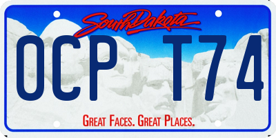 SD license plate 0CPT74