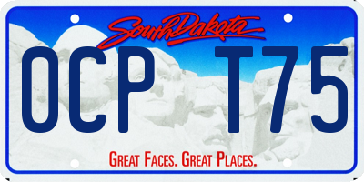 SD license plate 0CPT75