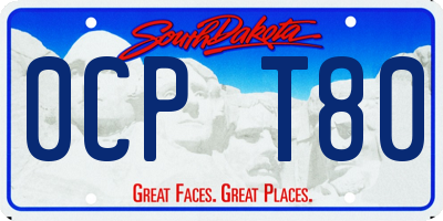 SD license plate 0CPT80