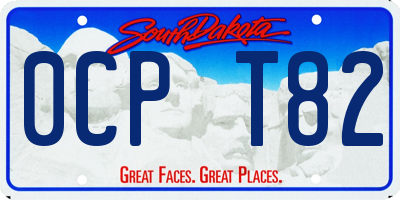 SD license plate 0CPT82